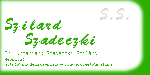 szilard szadeczki business card